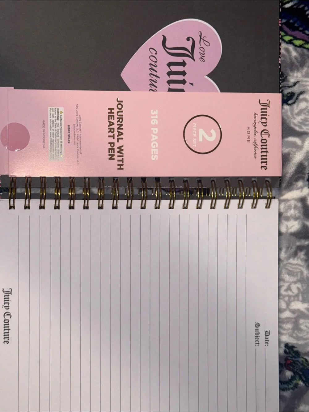 Journal with Heart Pen